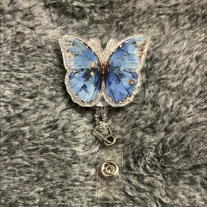 Blue Butterfly Badge Reel
